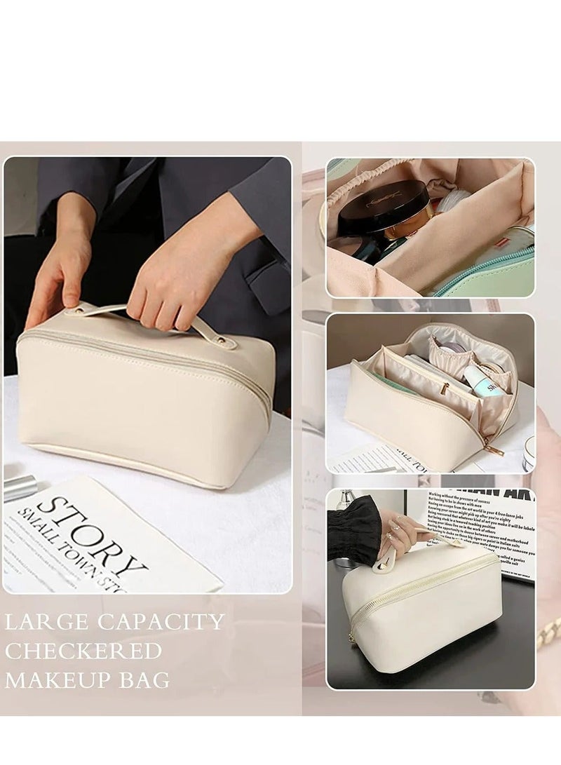 Shein "Leather Travel Makeup Bag – Large-Capacity Cosmetic Organizer for Women, Waterproof & Portable Beauty Case, Random Color" - Image 3